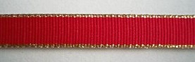 Red/Gold 1/2" Grosgrain