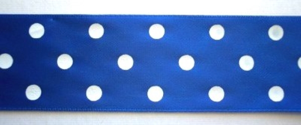 Royal/White 1 1/2" Satin Ribbon