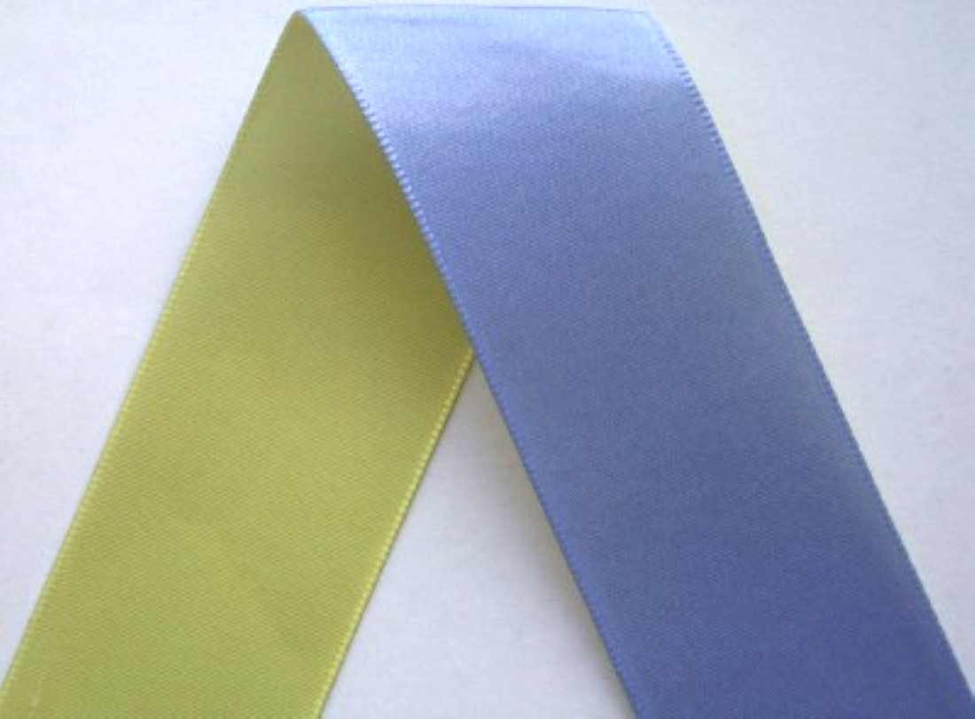 Iris/Yellow 1 1/2" Satin Ribbon