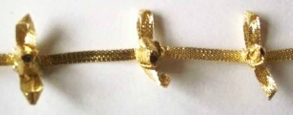 Metallic Gold Rose Bows