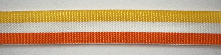 Lemon/Ivory/Orange 11/16" Acetate Ribbon