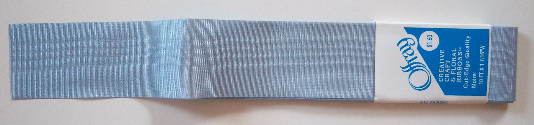 Offray Blue Moire 1 7/16" Ribbon