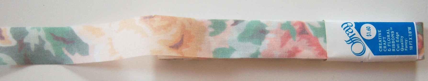 Offray Ivory Floral 7/8" Ribbon