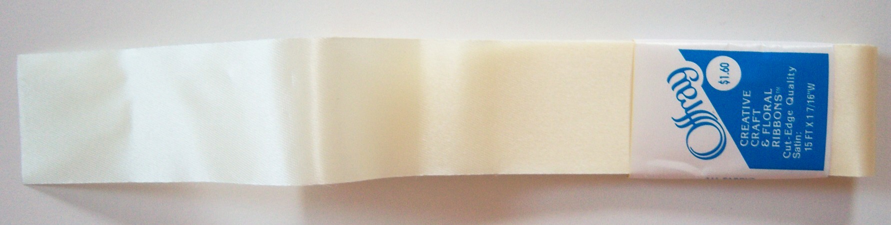 Offray Lt. Yellow Satin 1 7/16" Ribbon