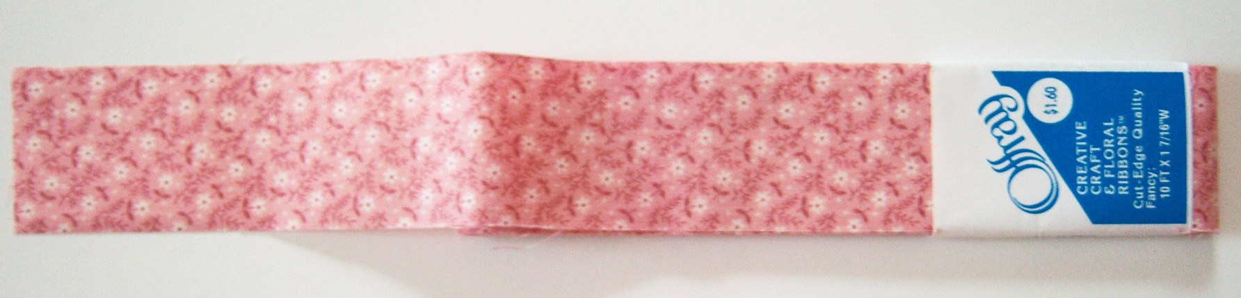 Offray Pink Floral 1 7/16" Ribbon