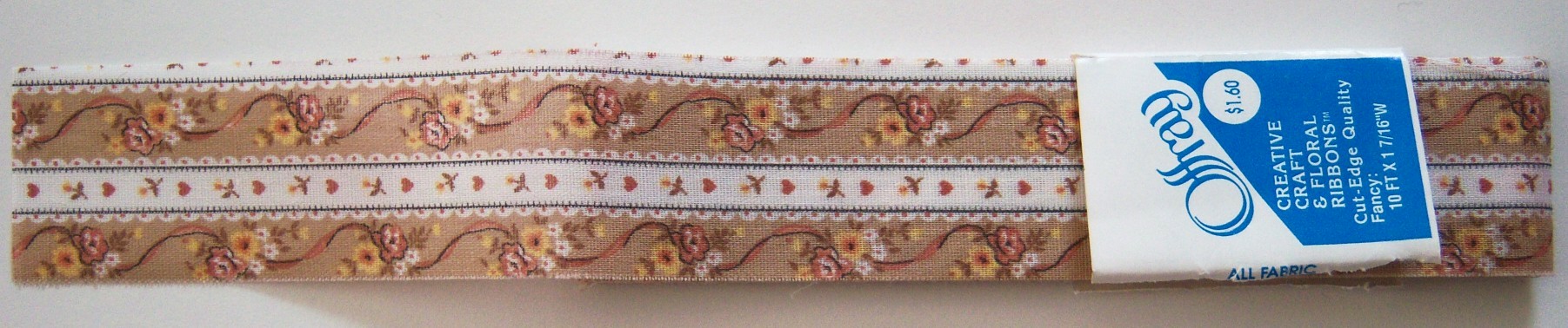 Offray Coffee Floral 1 7/16" Ribbon