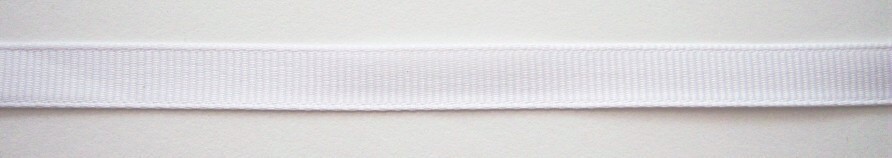 White 3/8" Grosgrain Ribbon