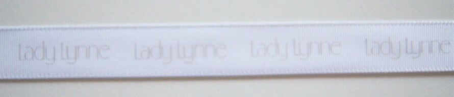 White Lady Lynne 1/2" Satin Ribbon