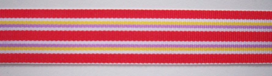Orange/Yellow/Orchid 1" Grosgrain Ribbon