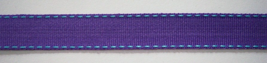 Purple/Lt Blue 5/8" Grosgrain Ribbon