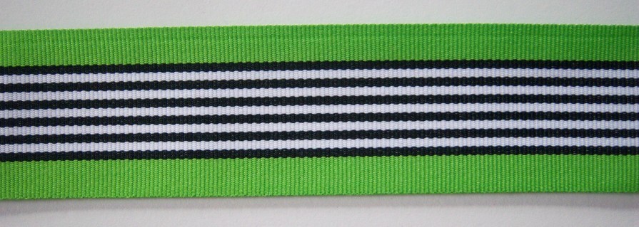 Apple/Black/White 1 1/2" Grosgrain Ribbon