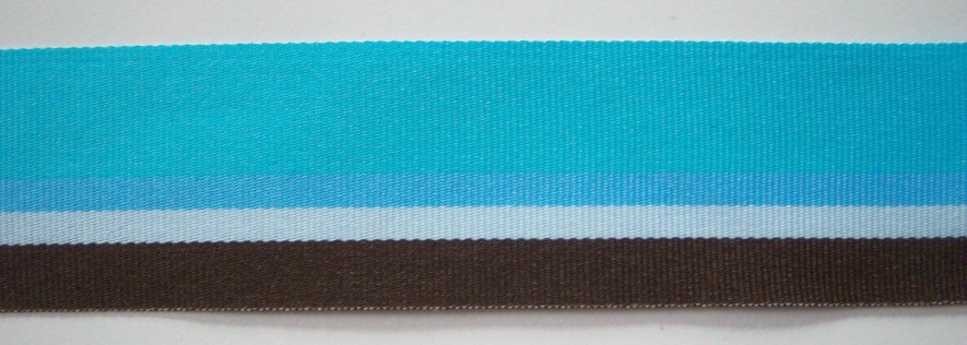 Turquoise/Brown 1 1/2" Grosgrain Ribbon
