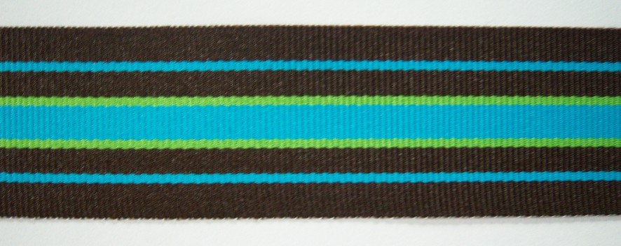 Brown/Turquoise 1 1/2" Grosgrain Ribbon