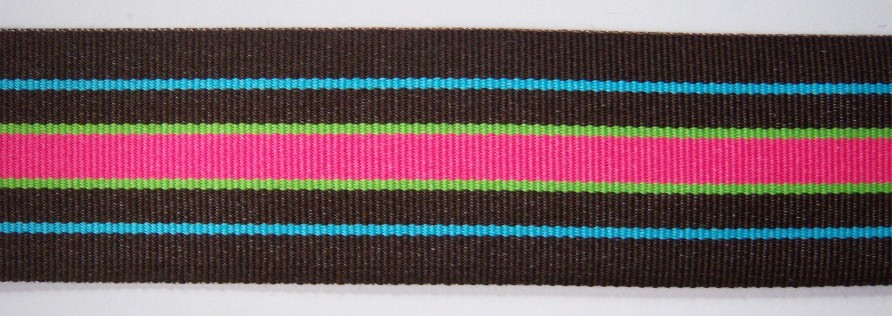 Brown/Shocking 1 1/2" Grosgrain Ribbon