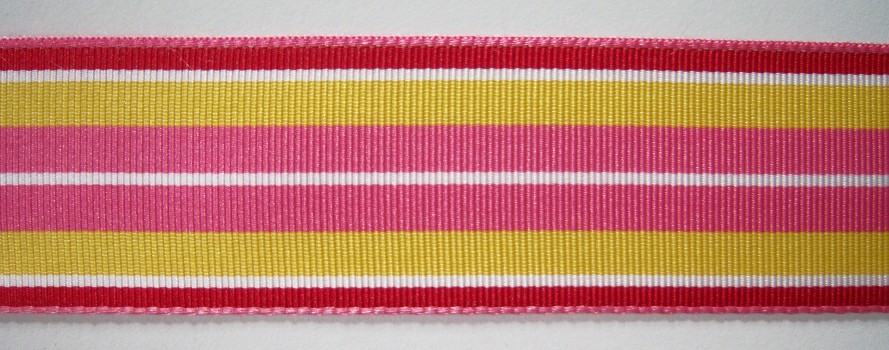 Garnet/Maize/Rose 1 1/2" Grosgrain Ribbon