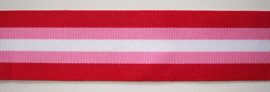 Red/Pink/White 1 1/2" Grosgrain Ribbon