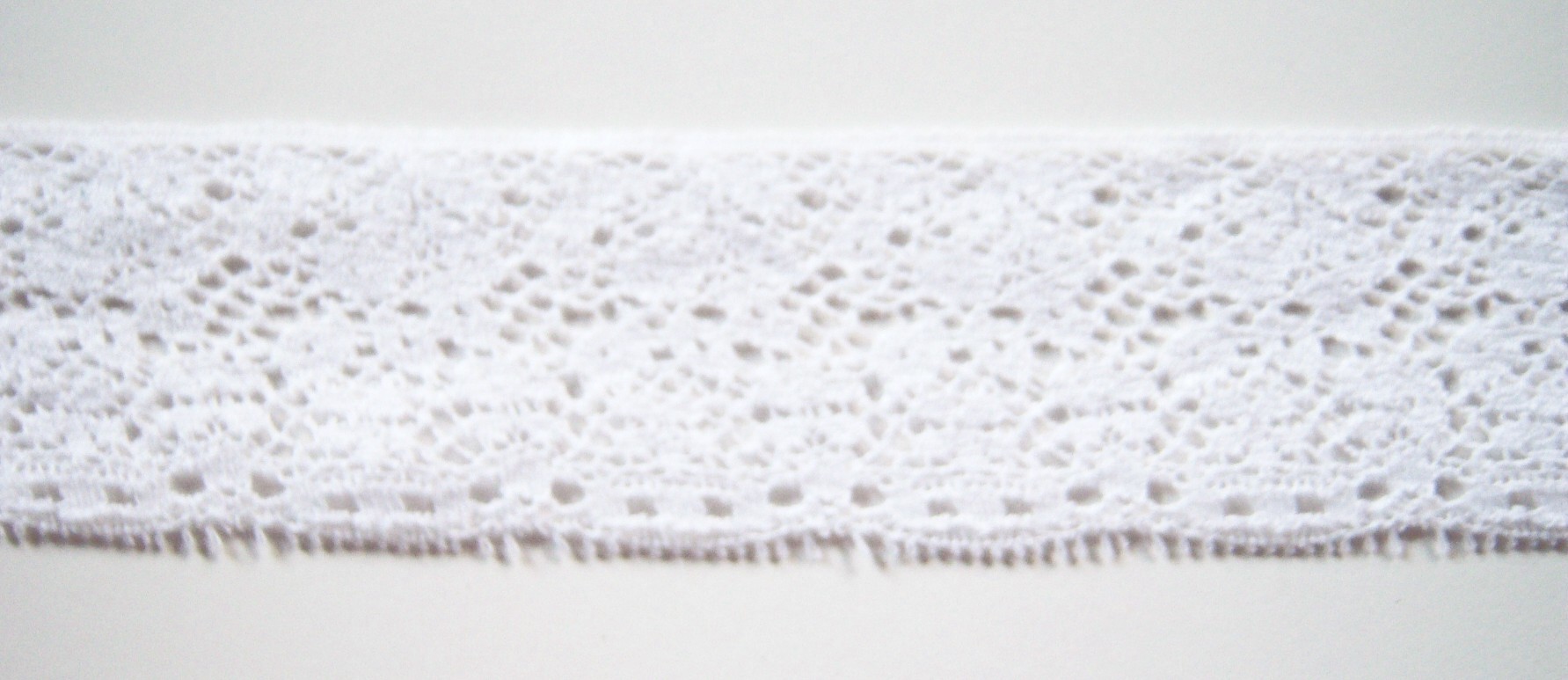 White 1 7/8" Cotton/Nylon Cluny Lace