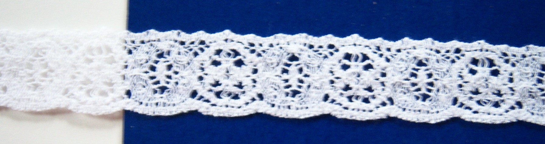 White 1" Cotton Lace