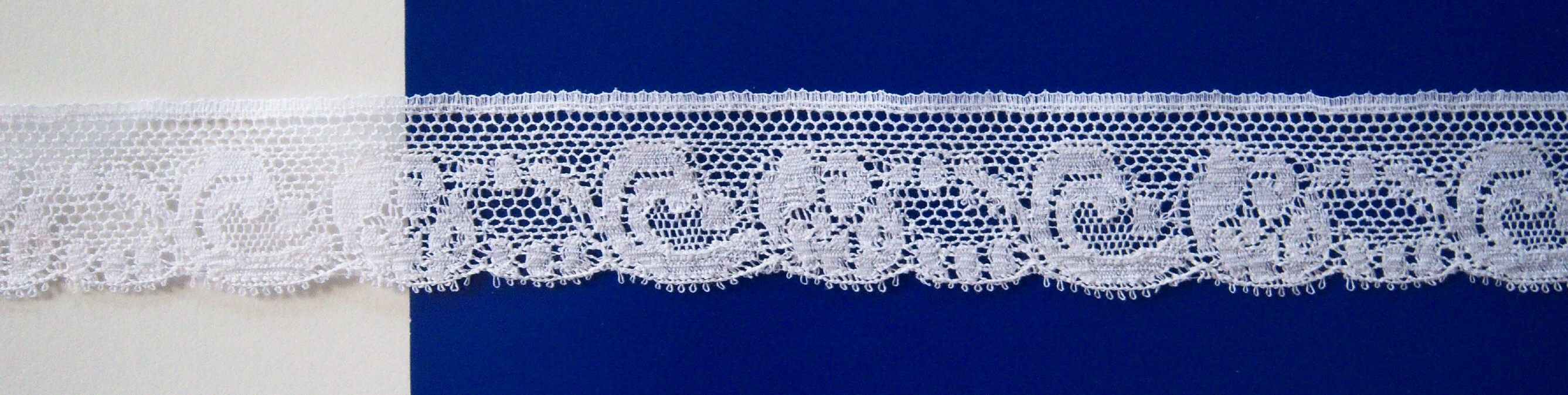 White 1 1/8" Cotton Lace
