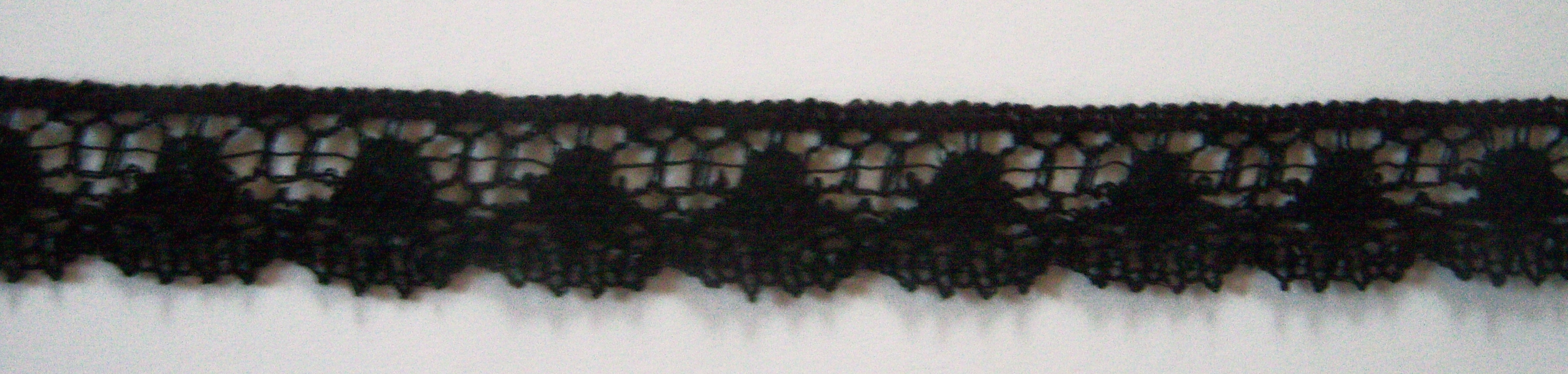 Black Cotton 3/4" Cluny Lace