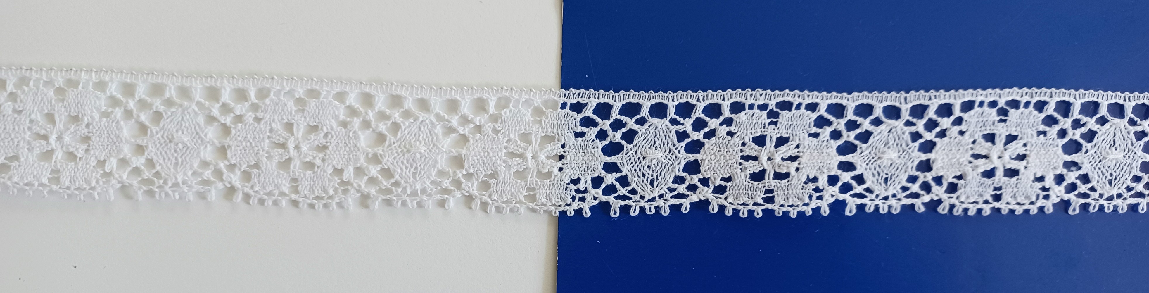 Star White 1 1/8" Cluny Lace