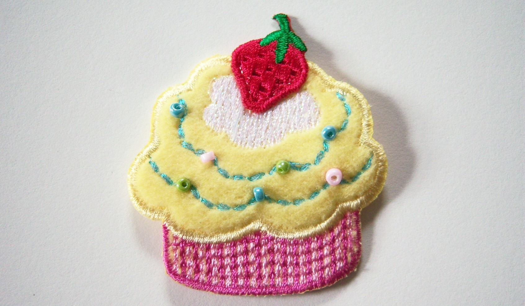Strawberry Cupcake Applique