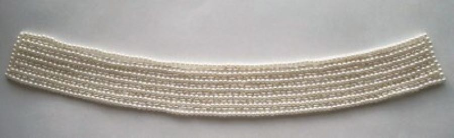 Ivory Pearl Rows 13 1/2" Choker Applique