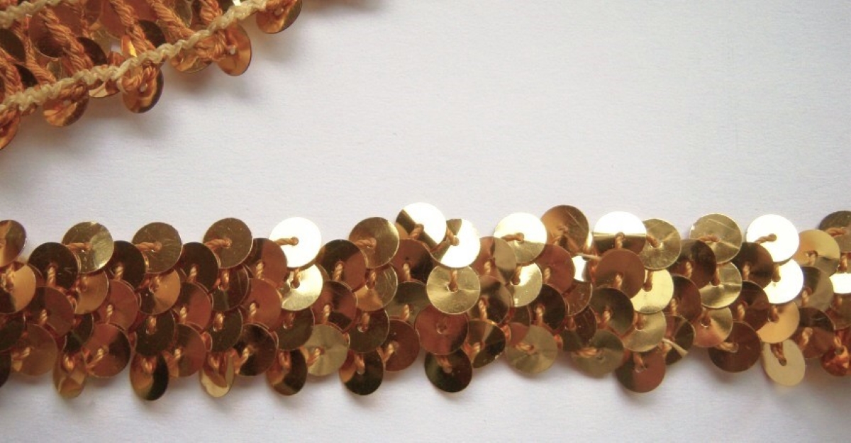 Gold No Backing 13/16" Stretch Sequin