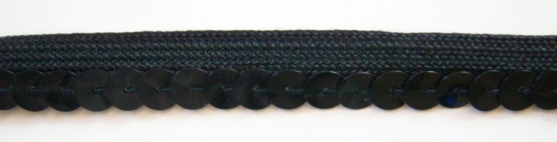 Black Sequins 1/4" Piping
