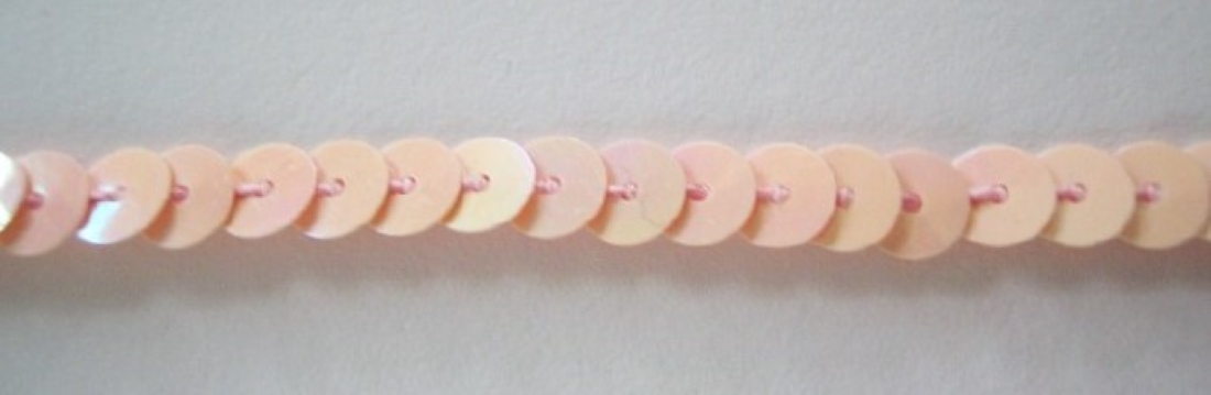Peach Iridescent 6mm Sequin Strand