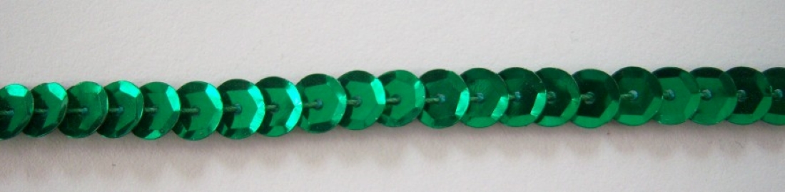 Emerald Green Cup 6mm-1/4" Sequin Strand