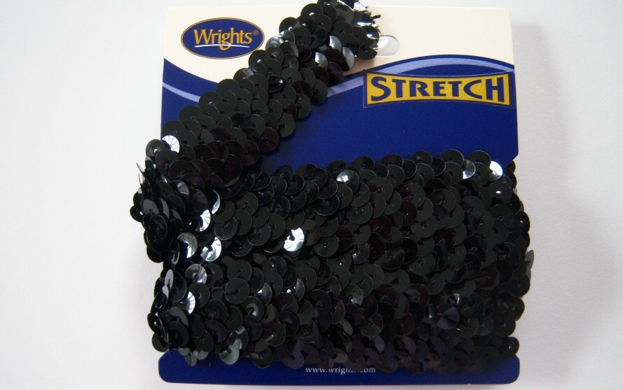 Black Stretch Sequin 48" Piece