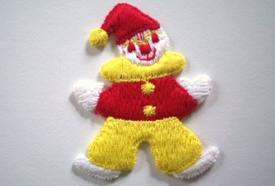 Red/Yellow Clown Sew On Applique