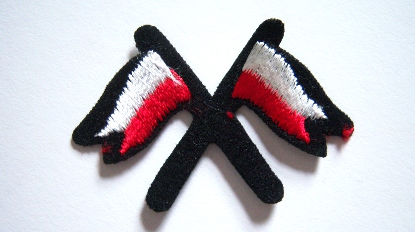 Black/White/Red Flags Applique