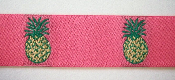 Hot Pink/Green/Yellow Pineapple 7/8" Acetate Ribbon