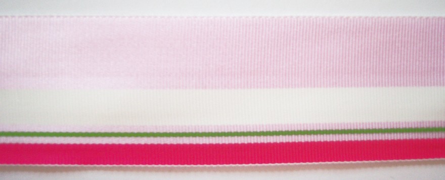 Pale Pink/Ivory Stripe 1 7/16" Ribbon
