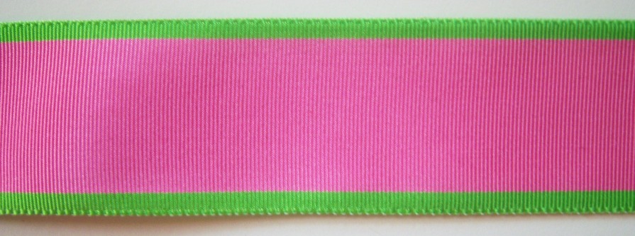 Hot Pink/Lime Stripe 1 1/2" Ribbon