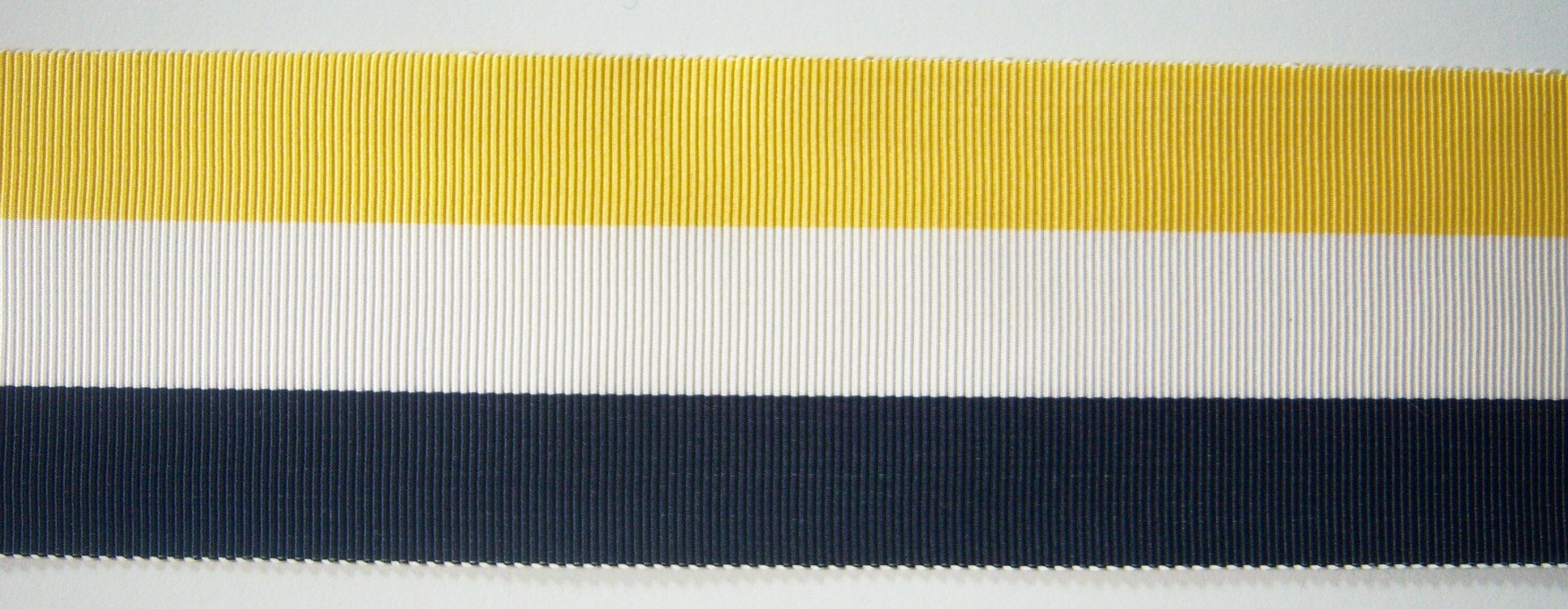 Ivory/Maize/Navy Stripe 2" Ribbon