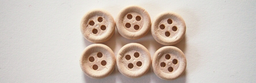 Unfinished Wood 1/2" 4 Hole Button