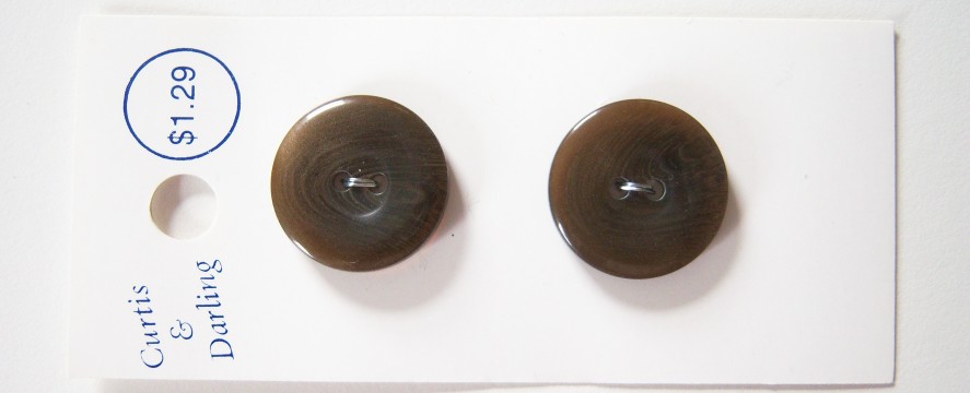 Olive Brown Pearlized 13/16" 2 Button Card