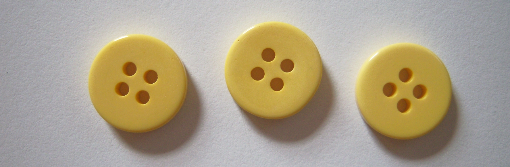 Banana Yellow 5/8" Poly 4 Hole Button