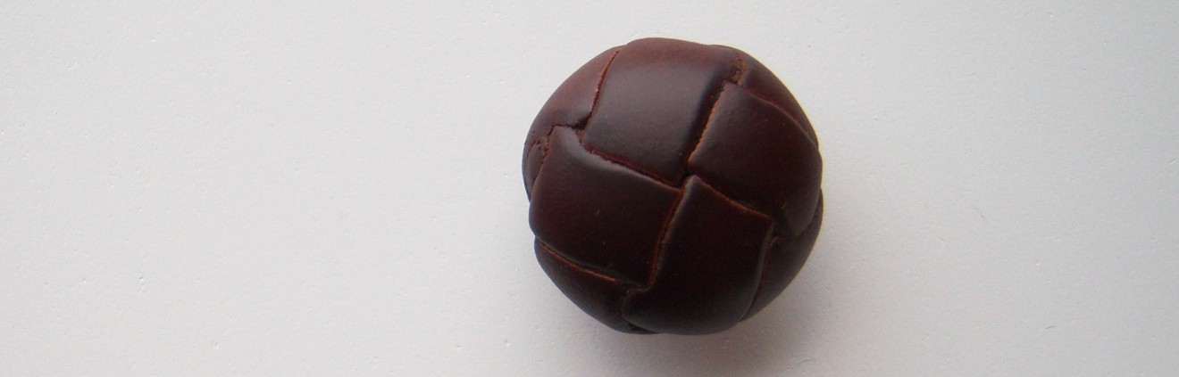 Chestnut Leather 1" Shank Button