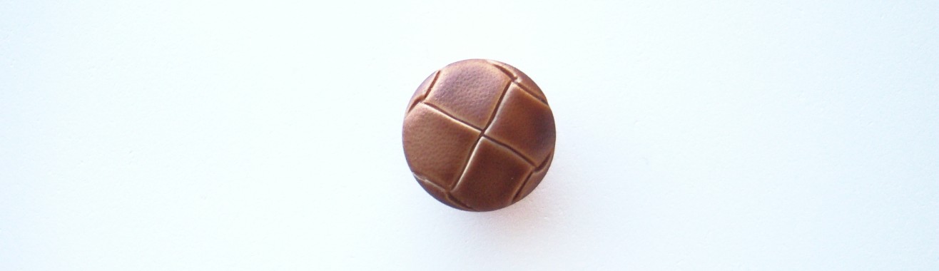 Lt Brown Faux Leather 5/8" Shank Poly Button