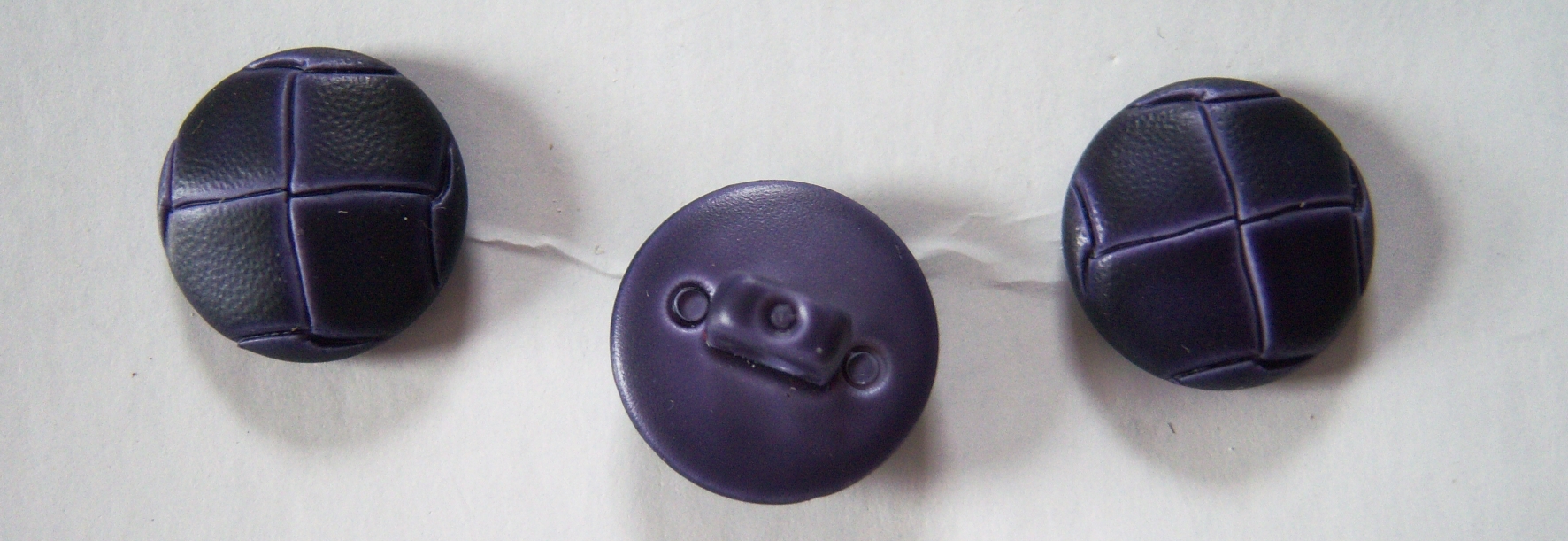 Plum Faux Leather 5/8" Shank Poly Button