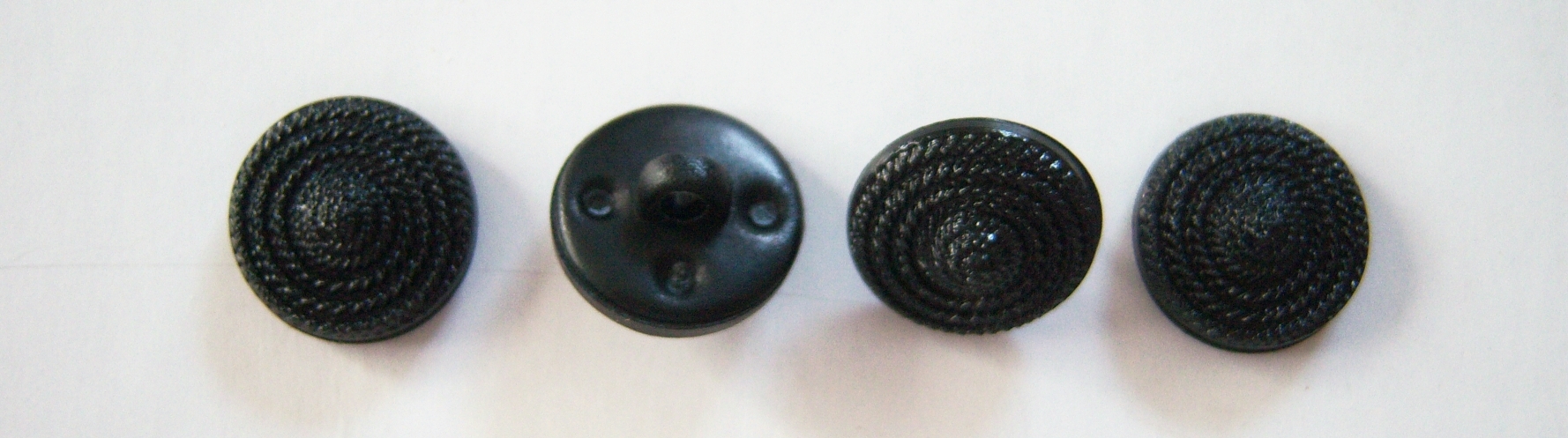 Black Rope Rings 1/2" Poly Button