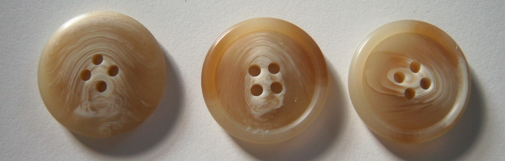Camel/Ivory Marbled 1" 4 Hole Button