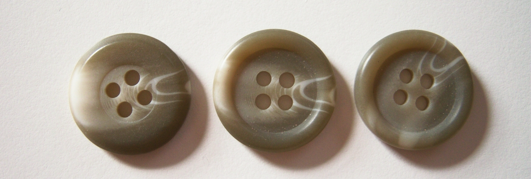 Khaki/Ivory Marbled 3/4" 4 Hole Button