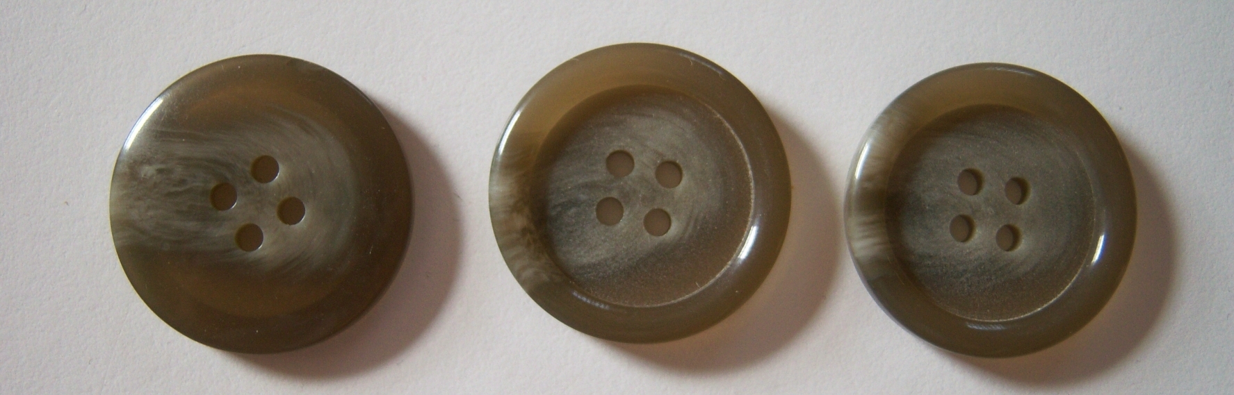 Opaque Khaki Marbled 1" 4 Hole Button