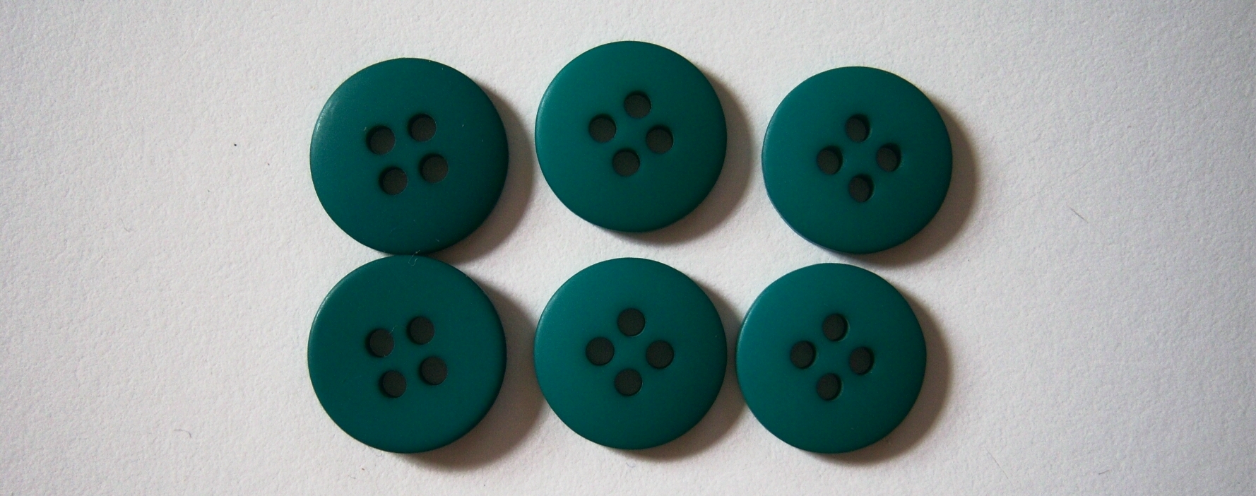 Matte Teal 5/8" Poly 4 Hole Button