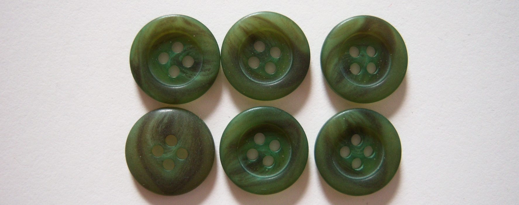 Olive Marbled 5/8" 4 Hole Button